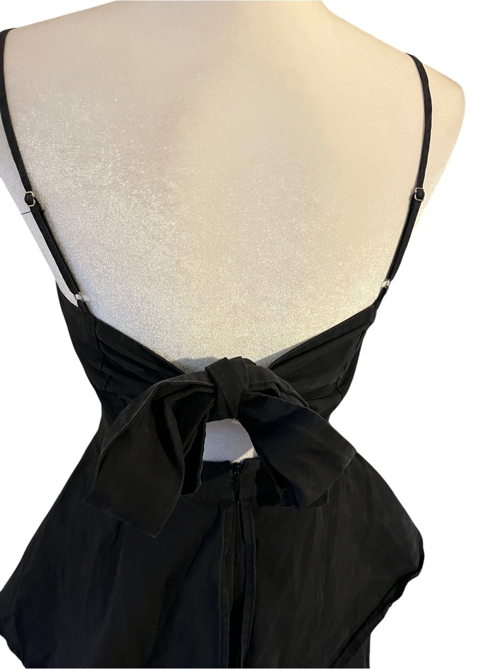English Factory Poplin High Low Cocktail Dress Black Size XS - Picture 7 of 8